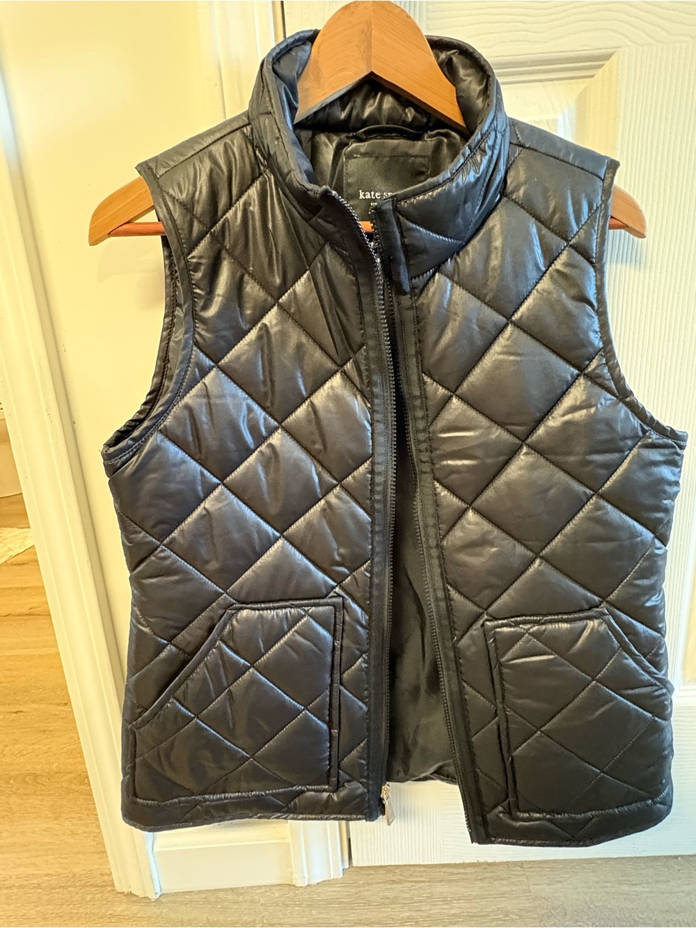 kate spade Black Quilted Sleeveless Puffer Vest